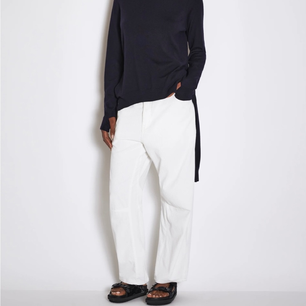 ROUCHA Diane Cord Pant size C (12-14 over 5’4”) winter white SO SOFT drawstring